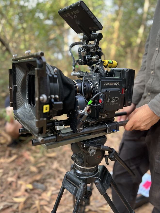 Equipe da Vivant Filmes em uma filmagem de casamento